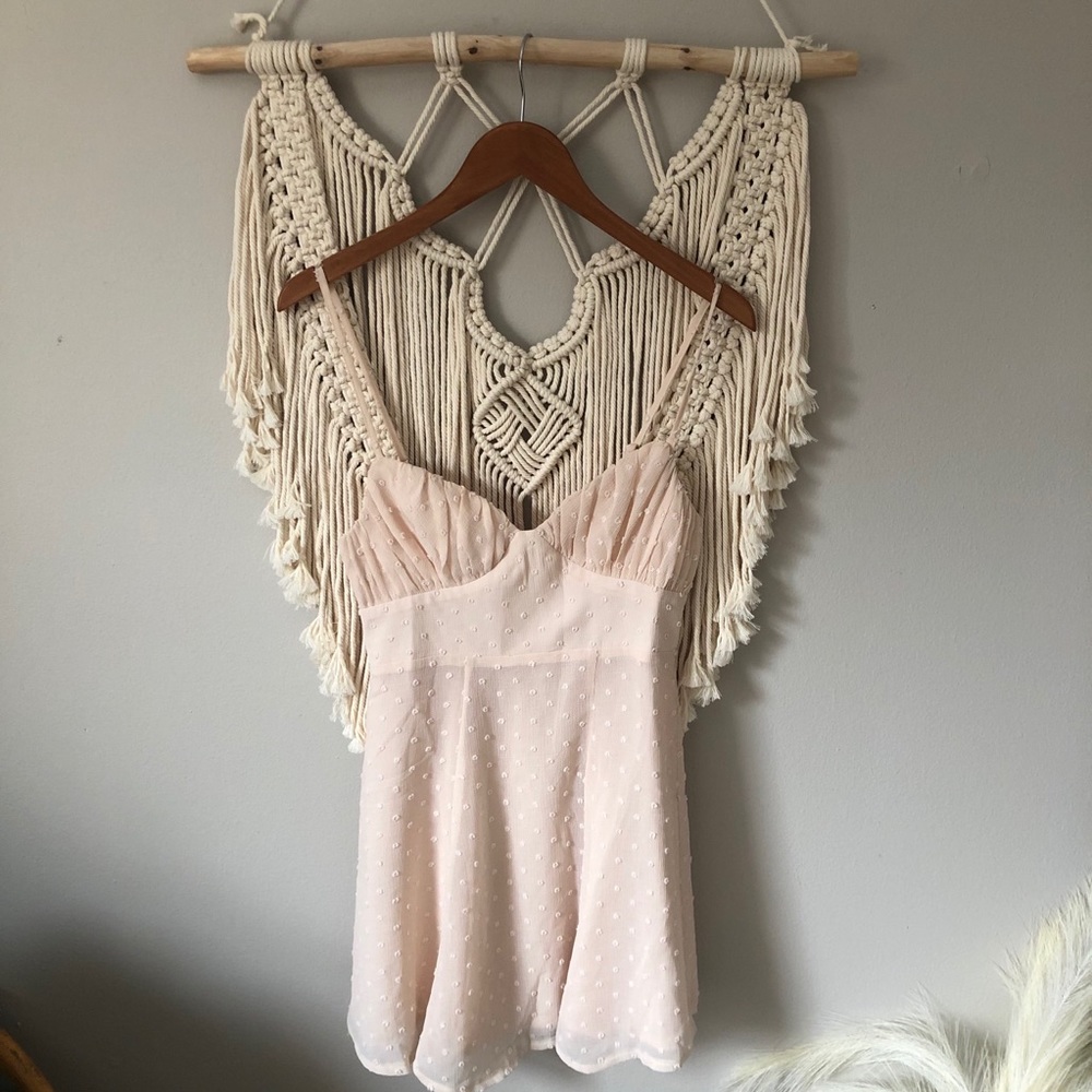 Hello Molly Going Nowhere Beige Dot Dress - Picture 4 of 6